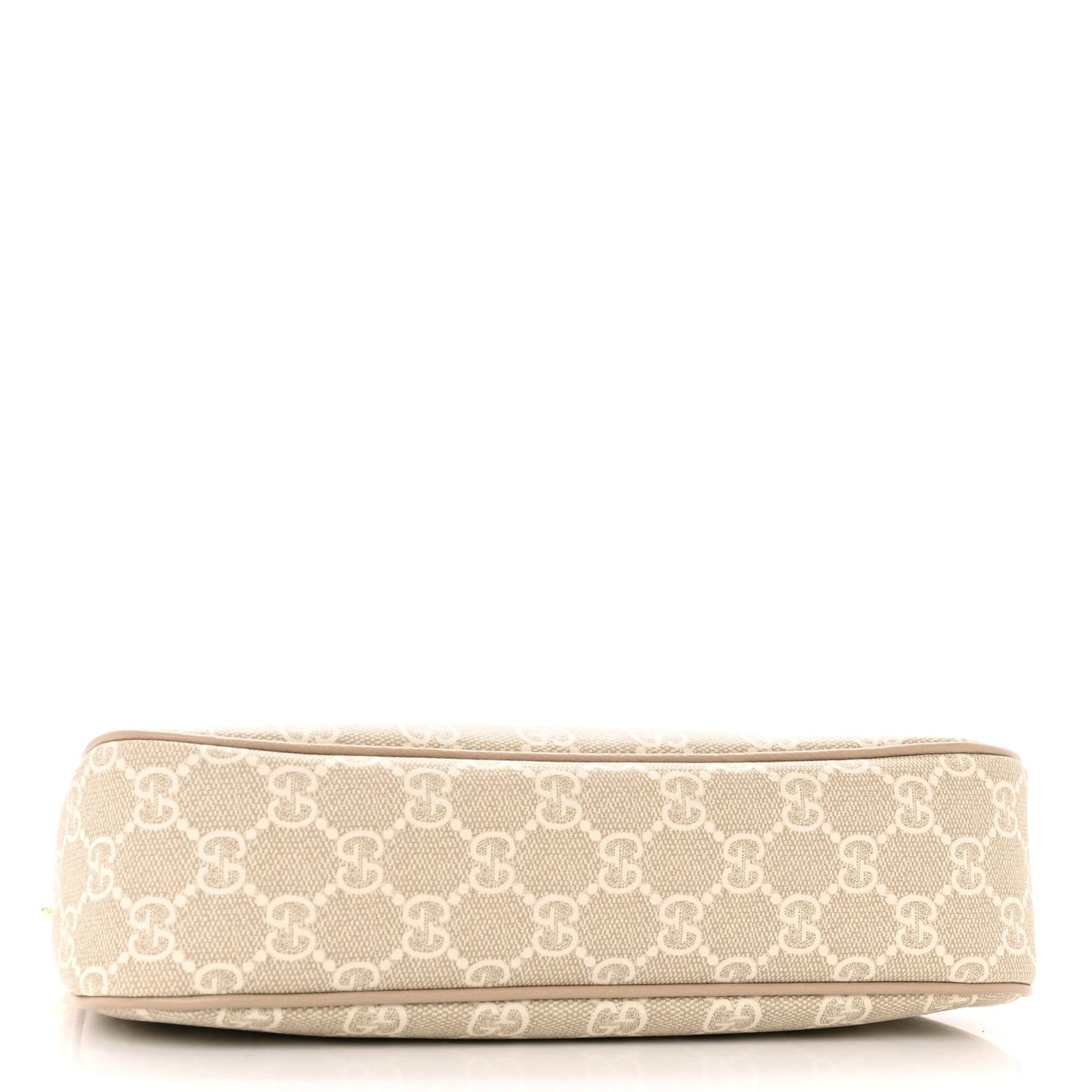 GG Supreme Monogram Textured Dollar Calfskin Web Small Ophidia GG Handbag Beige Mystic White Oatmeal