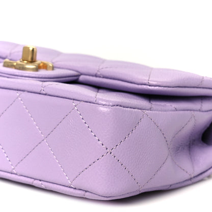 Chanel Caviar Quilted Mini Rectangular Sweetheart Flap Light Purple 11 of 12
