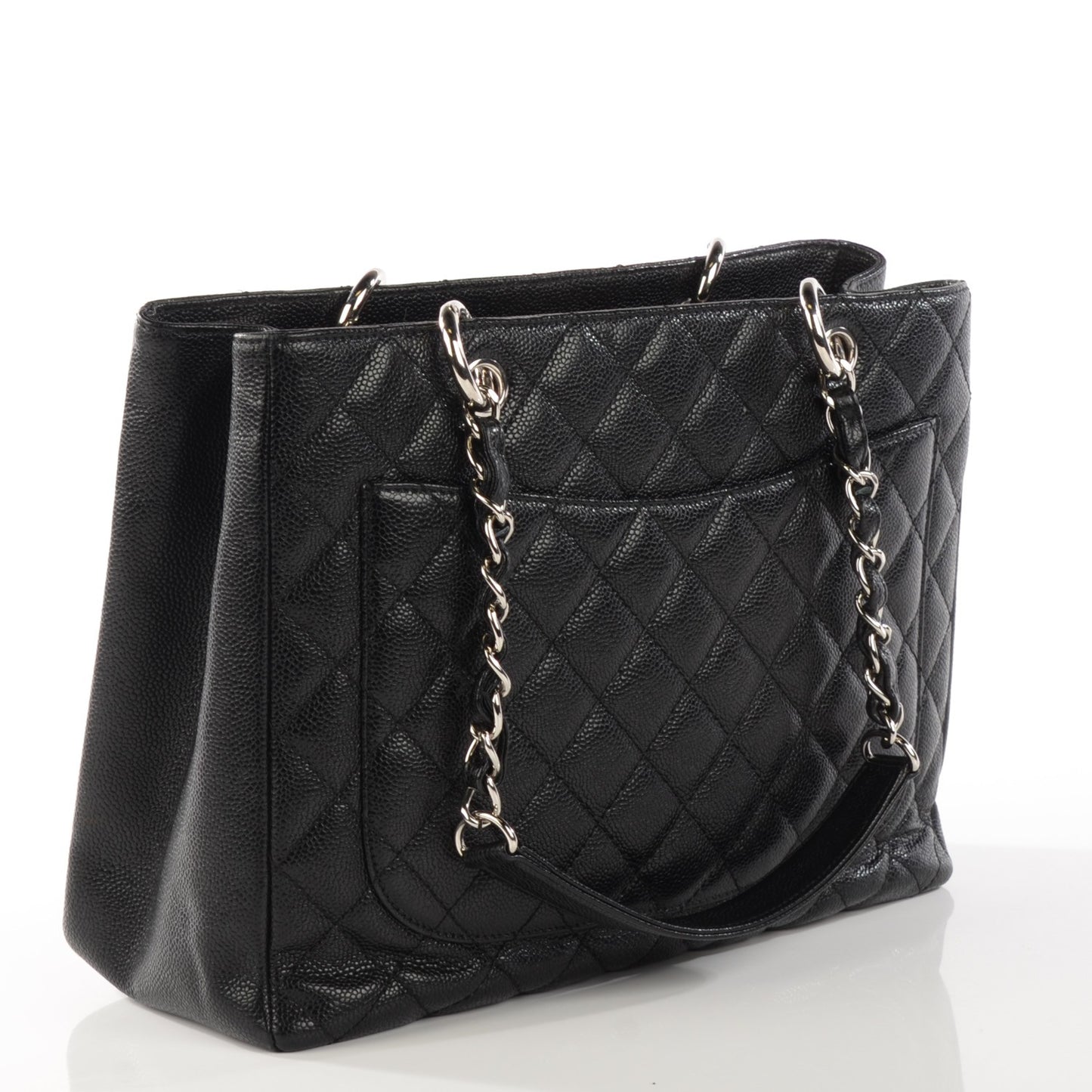 Caviar Quilted Grand Shopping Tote GST Black
