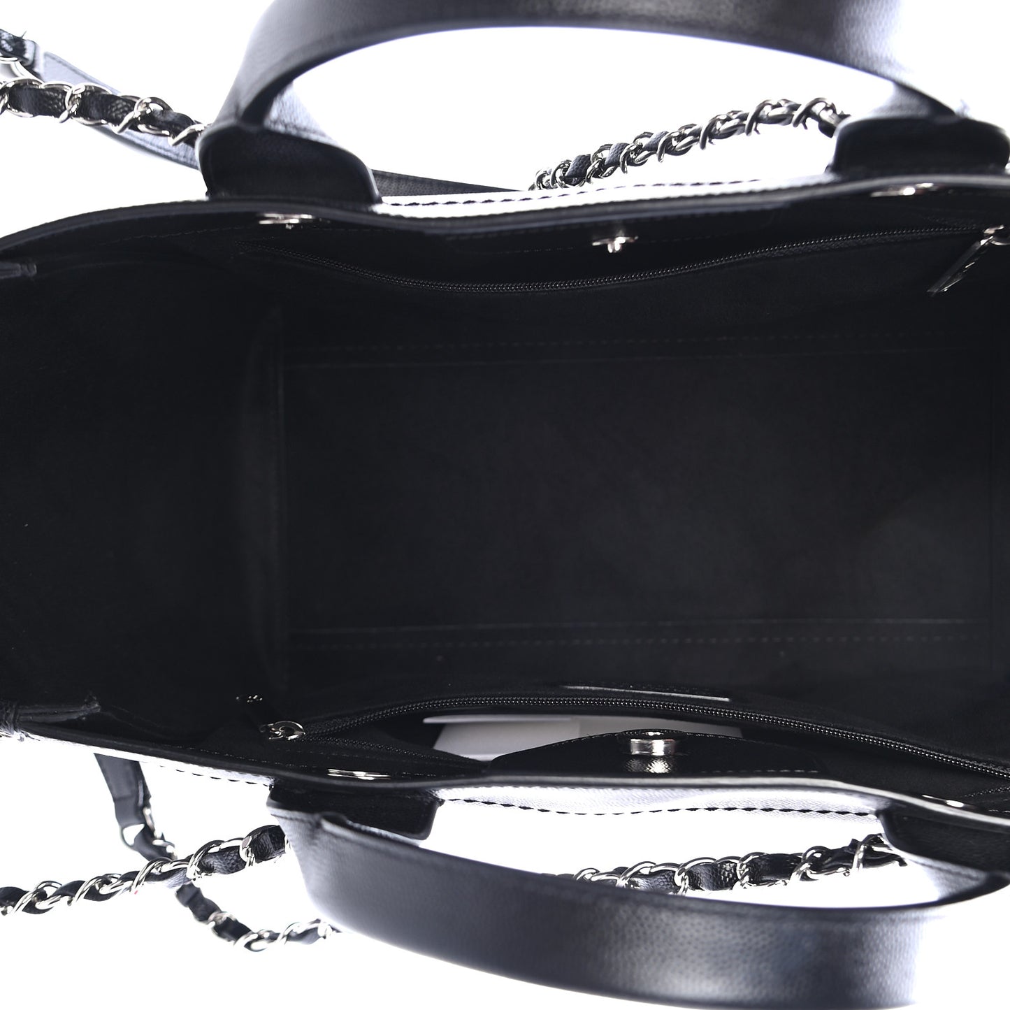 Caviar Small Studded Deauville Tote Black