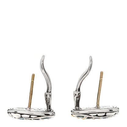 John Hardy Sterling Silver 18K Yellow Gold Blue Topaz Iolite Aquamarine Kali Lavafire Earrings 3 of 4