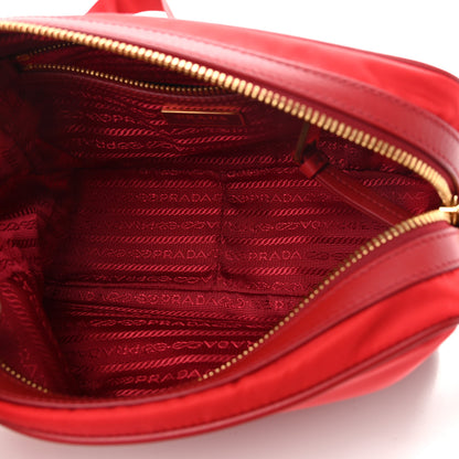 Prada Tessuto Nylon Soft Calf Camera Bag Rosso 5 of 10