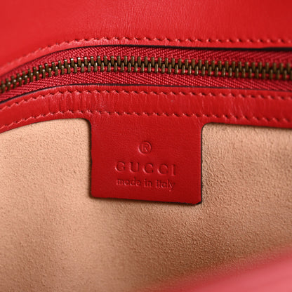 Gucci Calfskin Matelasse Small GG Marmont Shoulder Bag Hibiscus Red 6 of 16