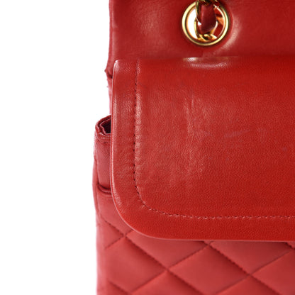 Chanel Lambskin Quilted Medium Double Flap Red 12 of 28