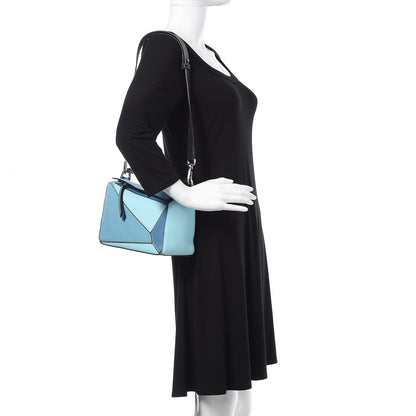 Loewe Calfskin Small Puzzle Bag Light Blue Aqua 2 of 10