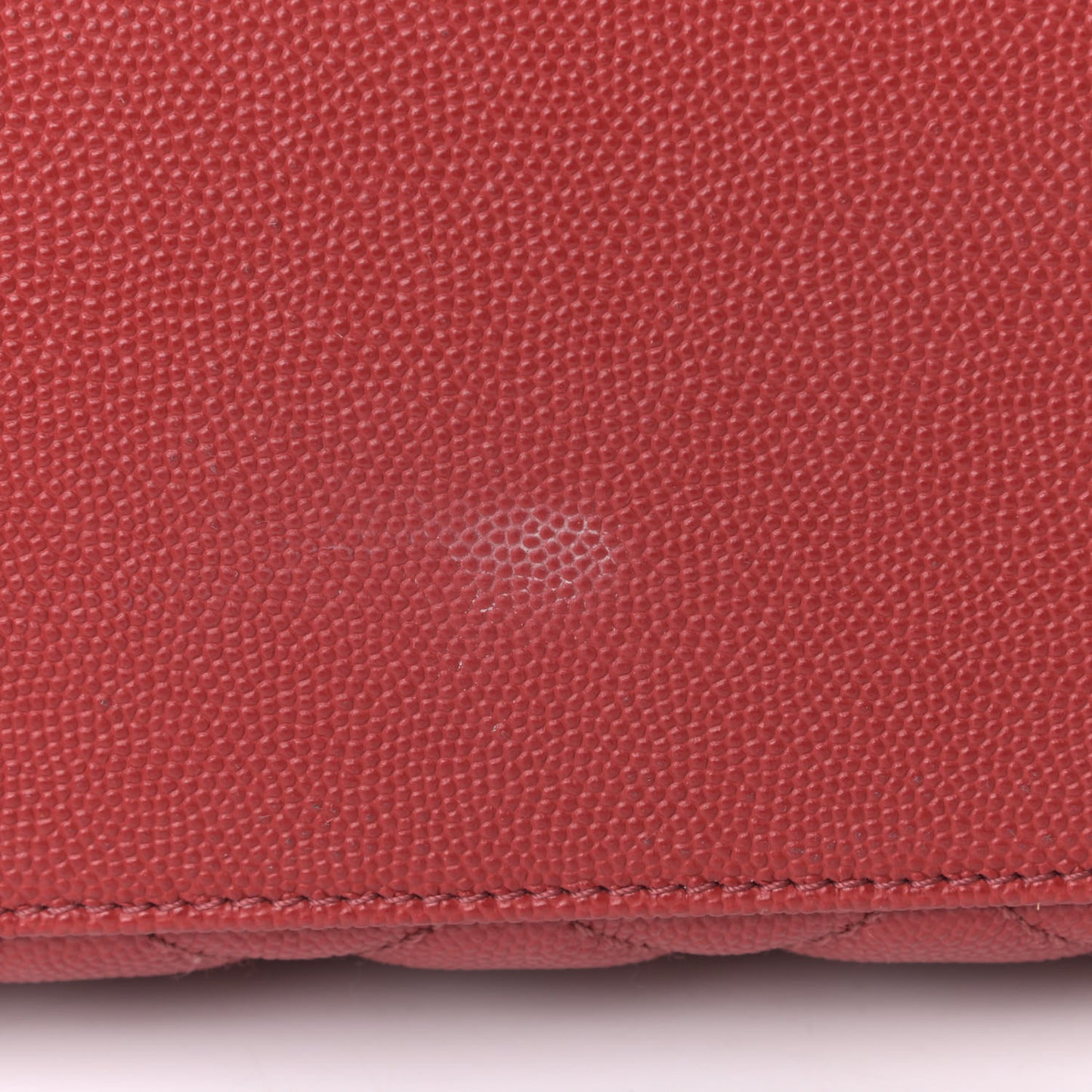 Caviar Quilted Small Coco Handle Flap Red