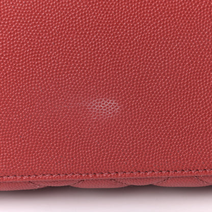 Chanel Caviar Quilted Small Coco Handle Flap Red 6 of 7