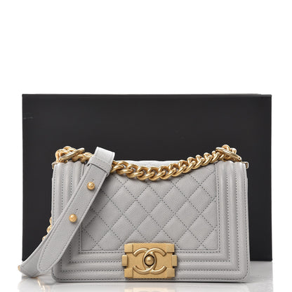 Chanel Caviar Quilted Small Boy Flap Grey 8 of 8