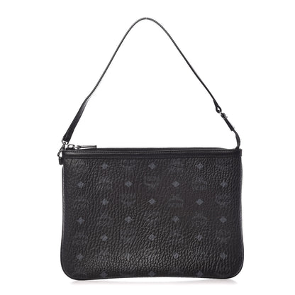 MCM Visetos Liz Shopper Tote Pouch Black 1 of 10