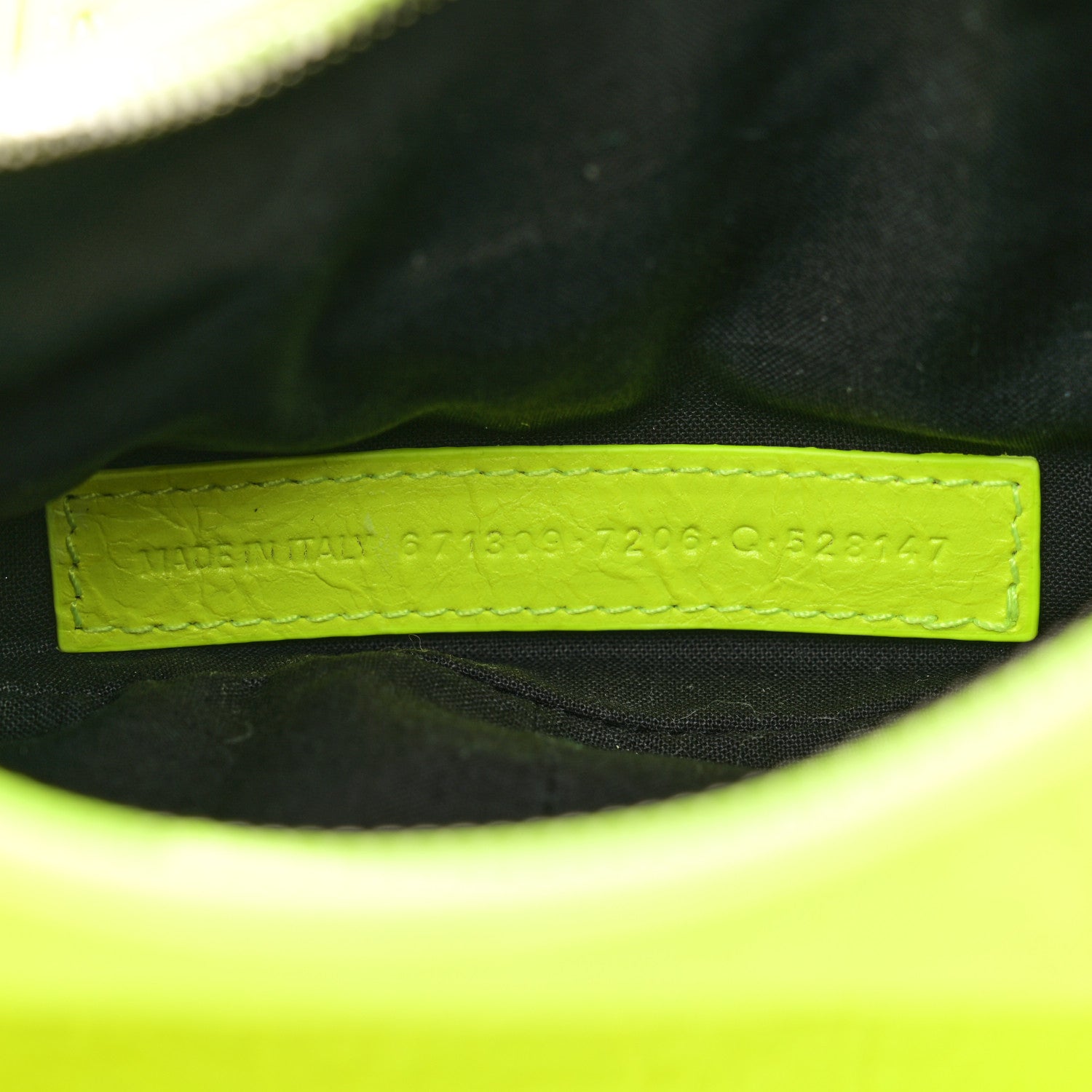 Balenciaga Agneau Arena Le Cagole Shoulder Bag XS Fluo Yellow 7 of 11