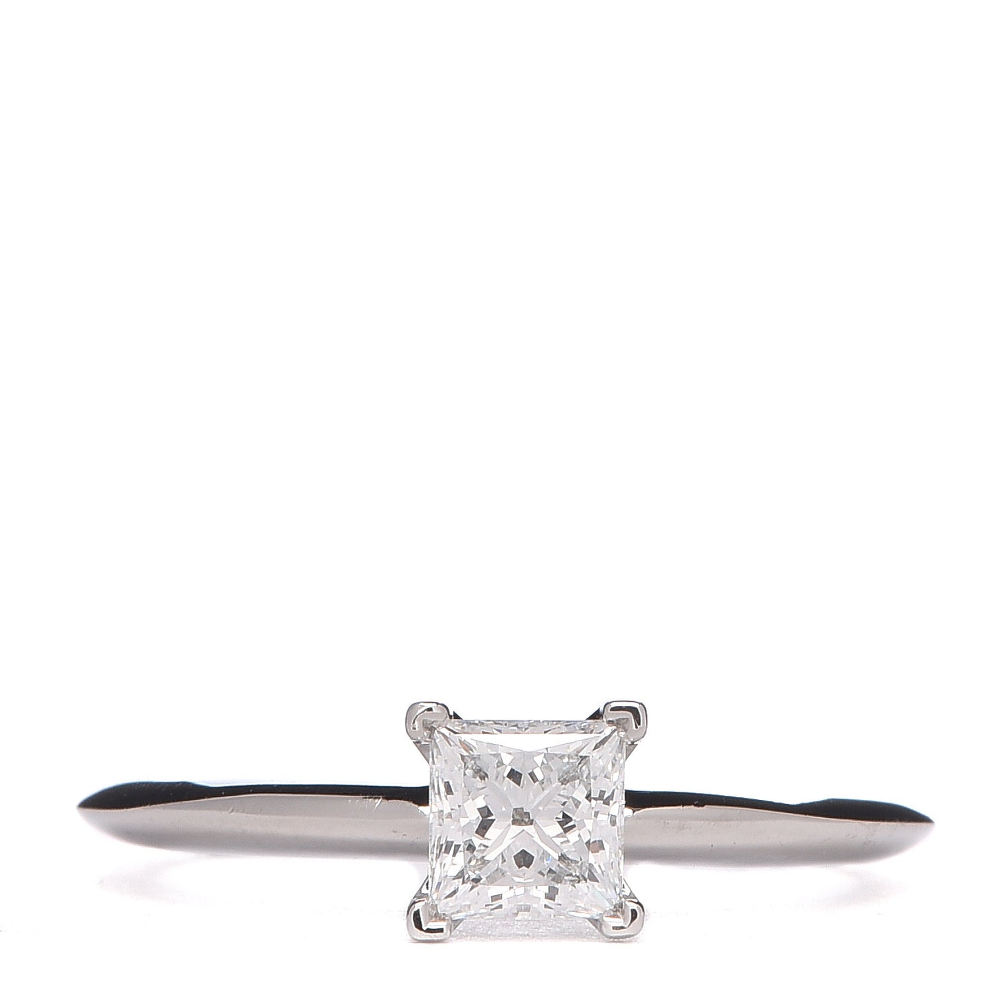 Platinum Diamond .48ct Princess Cut Diamond Engagement Ring 48 4.5