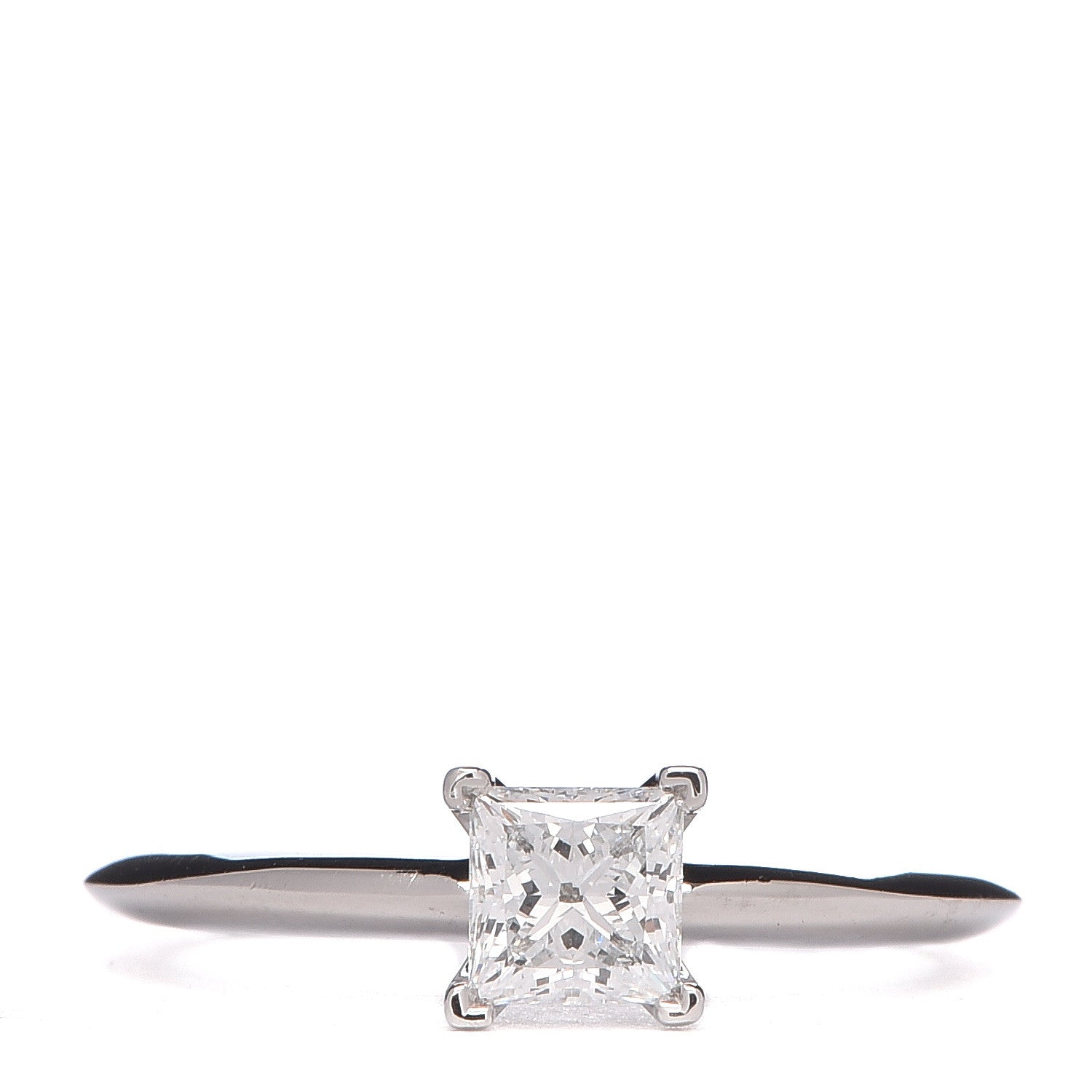Tiffany Platinum Diamond .48ct Princess Cut Diamond Engagement Ring 48 4.5 1 of 6