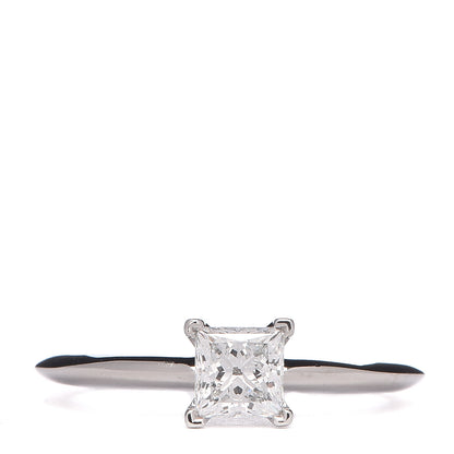 Tiffany Platinum Diamond .48ct Princess Cut Diamond Engagement Ring 48 4.5 1 of 6
