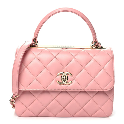 Chanel Lambskin Quilted Small Trendy CC Flap Dual Handle Bag Light Pink 1 of 11