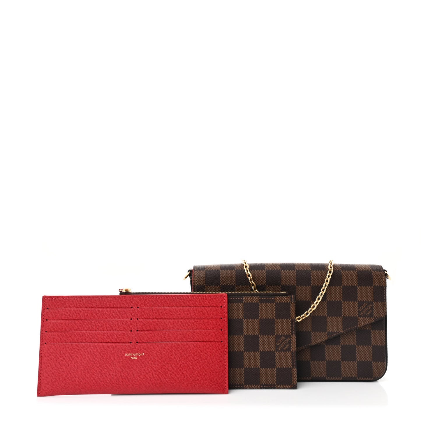 Damier Ebene Pochette Felicie Chain Wallet