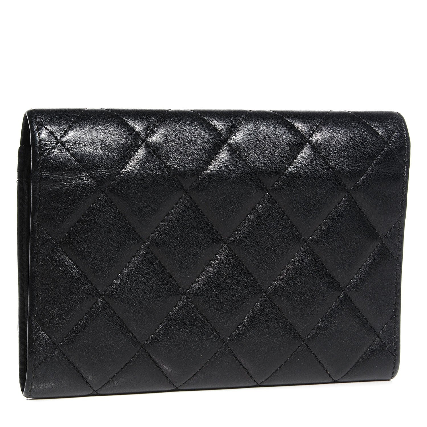 Chanel Calfskin Quilted Cambon Flap Wallet Black 3 of 7