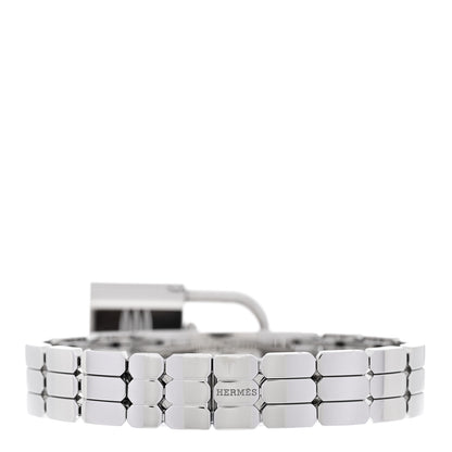 Hermes Stainless Steel Diamond Pave 16mm Kelly Quartz Watch 3 of 7