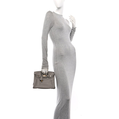 Hermes Taurillon Novillo Birkin 25 Gris Asphalte 2 of 11