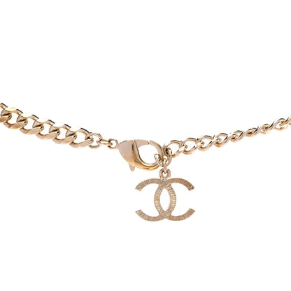 Chanel Pearl Resin Crystal CC No 5 Perfume Bottle Chain Belt Gold Pearly White 4 of 5