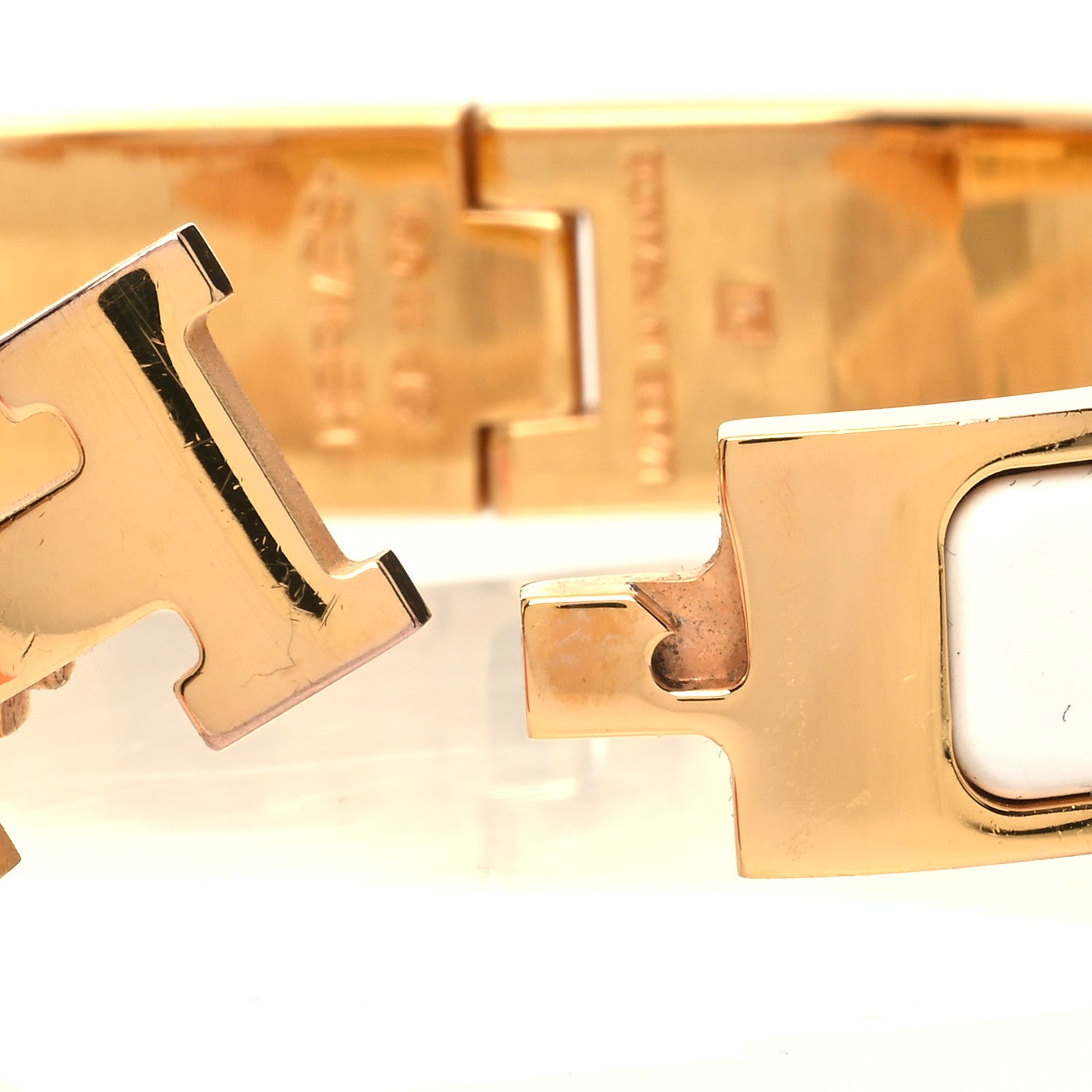 Hermes Enamel Narrow Clic Clac H Bracelet PM White 5 of 6