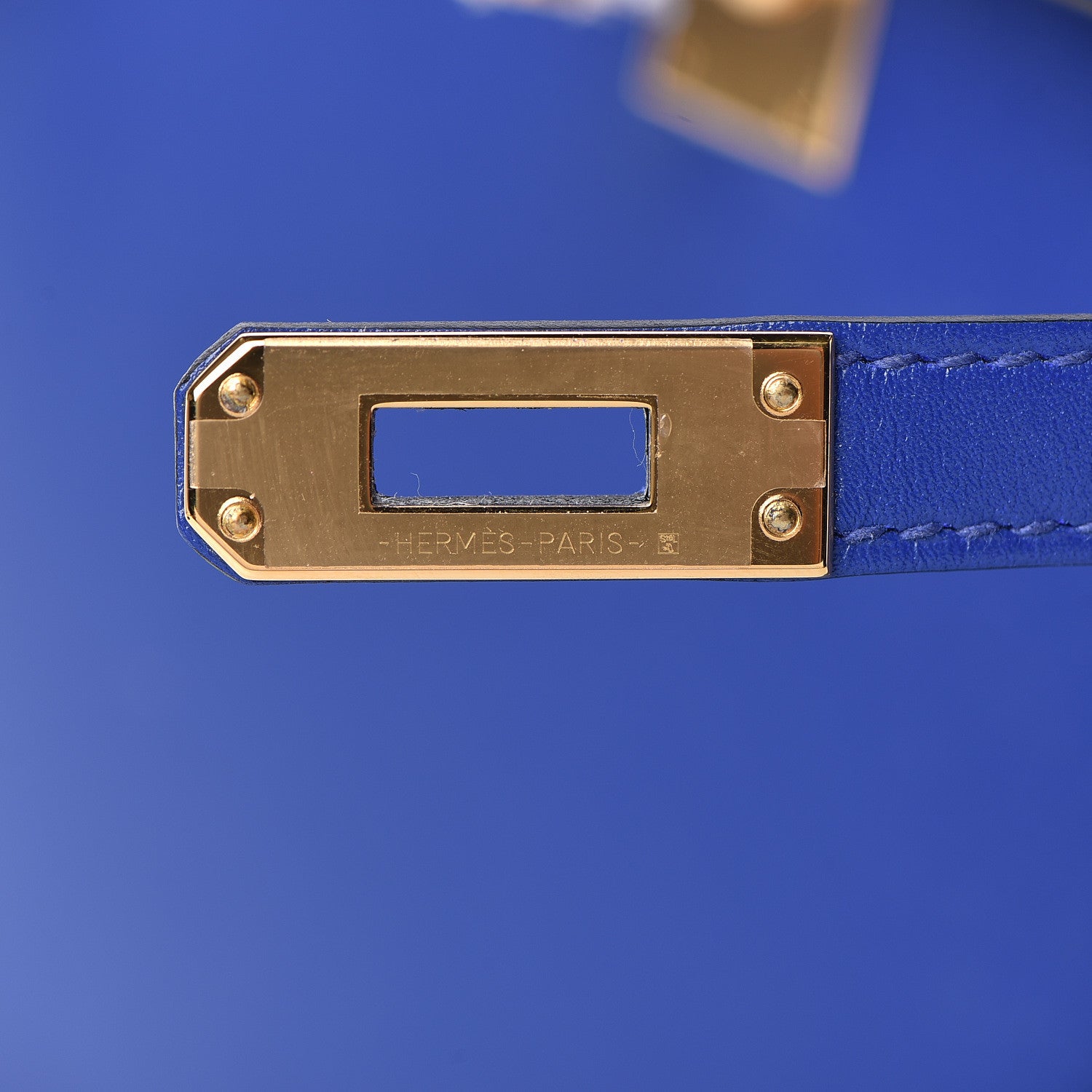Hermes Tadelakt Kelly Sellier 25 Bleu Electrique 20 of 33