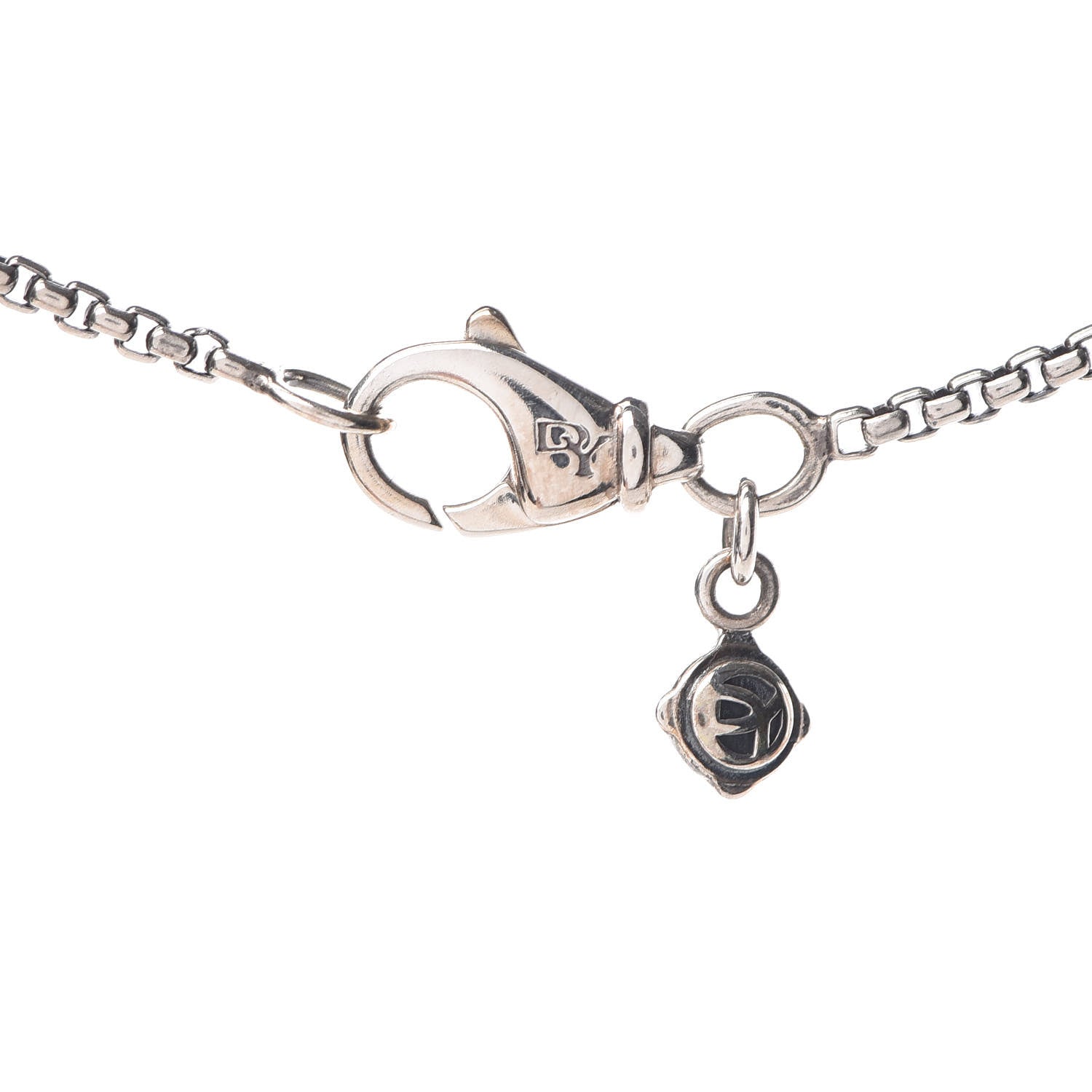 David Yurman Sterling Silver 18K Yellow Gold Cable Collectibles Heart Station Necklace 5 of 6