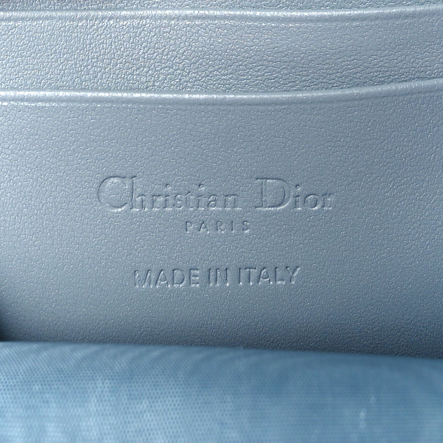 Christian Dior Lambskin Cannage Lady Dior Phone Holder Cloud Blue 6 of 10