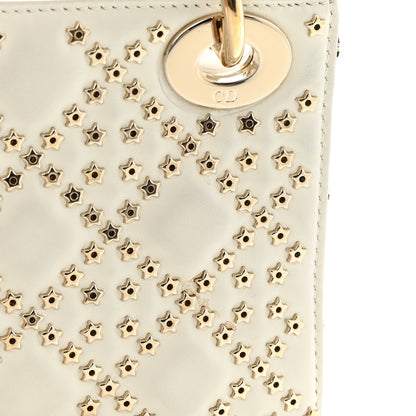 Christian Dior Lambskin Cannage Lucky Star Studded Mini Lady Dior White 16 of 17