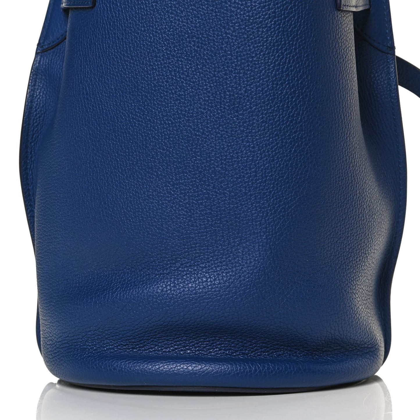 Supple Grained Calfskin Big Bag Bucket Cobalt