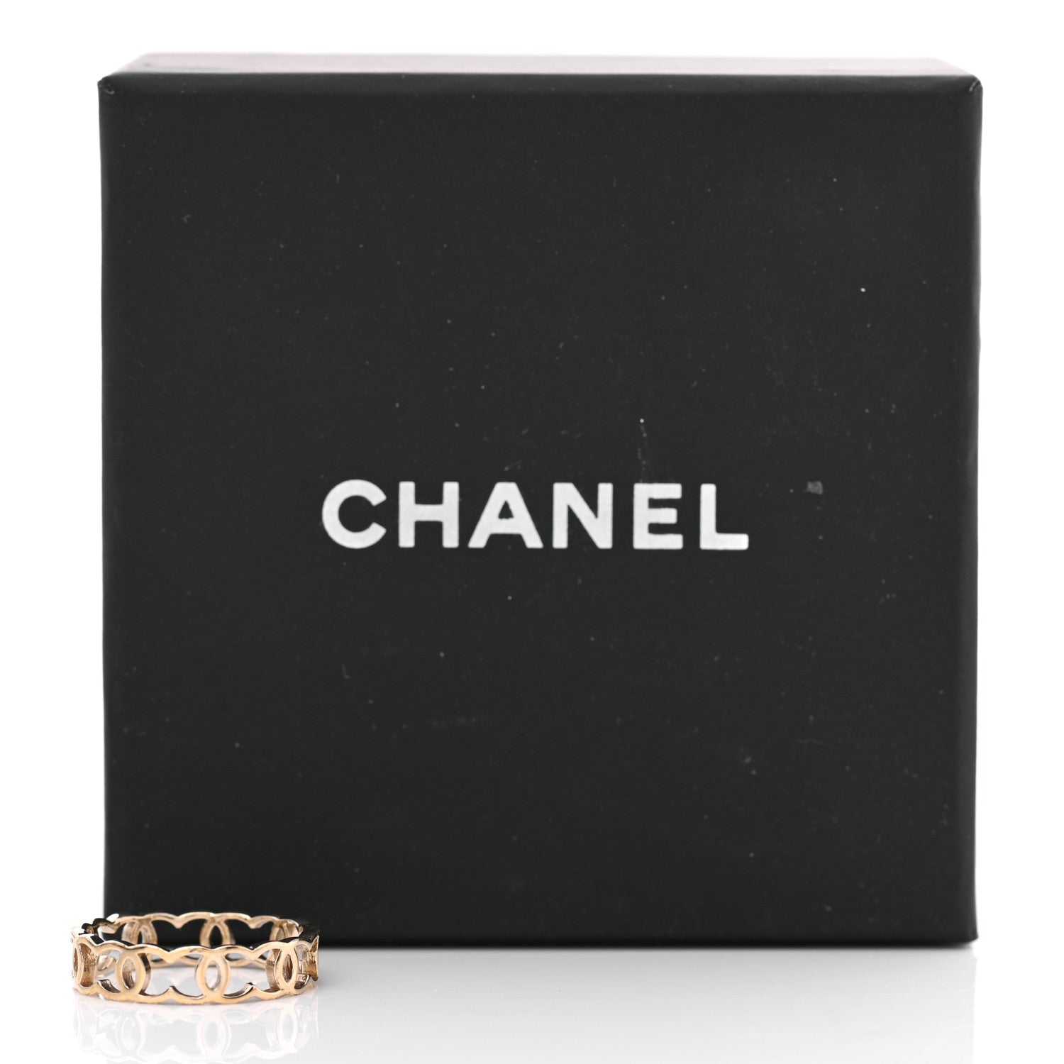 Chanel Metal CC Ring 54 6.75 Gold 5 of 5