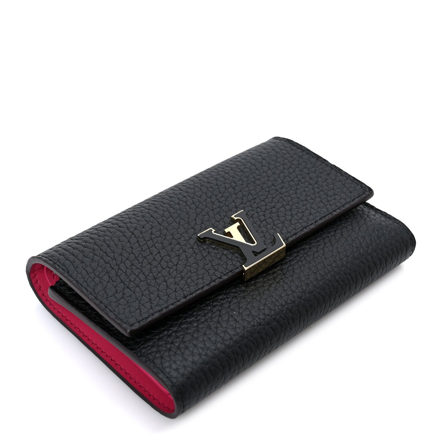 Taurillon Capucines Compact Wallet Black