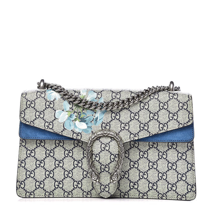 Gucci GG Supreme Monogram Blooms Small Dionysus Shoulder Bag Beige Navy Vintage Blue 1 of 11