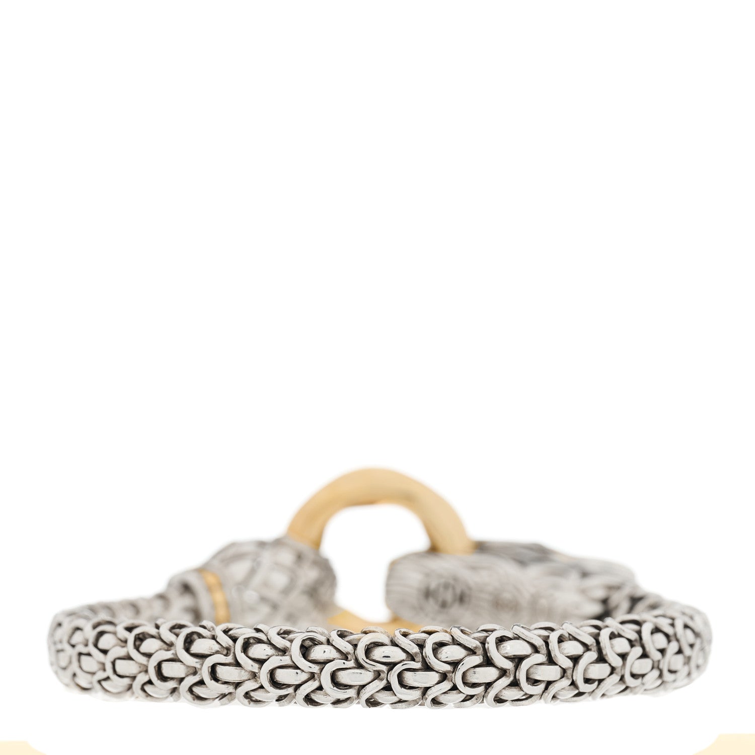 John Hardy Sterling Silver 18K Yellow Gold 6mm Naga Dragon Bracelet 3 of 4