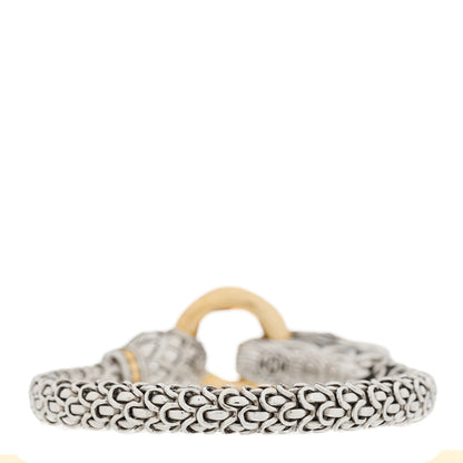 John Hardy Sterling Silver 18K Yellow Gold 6mm Naga Dragon Bracelet 3 of 4