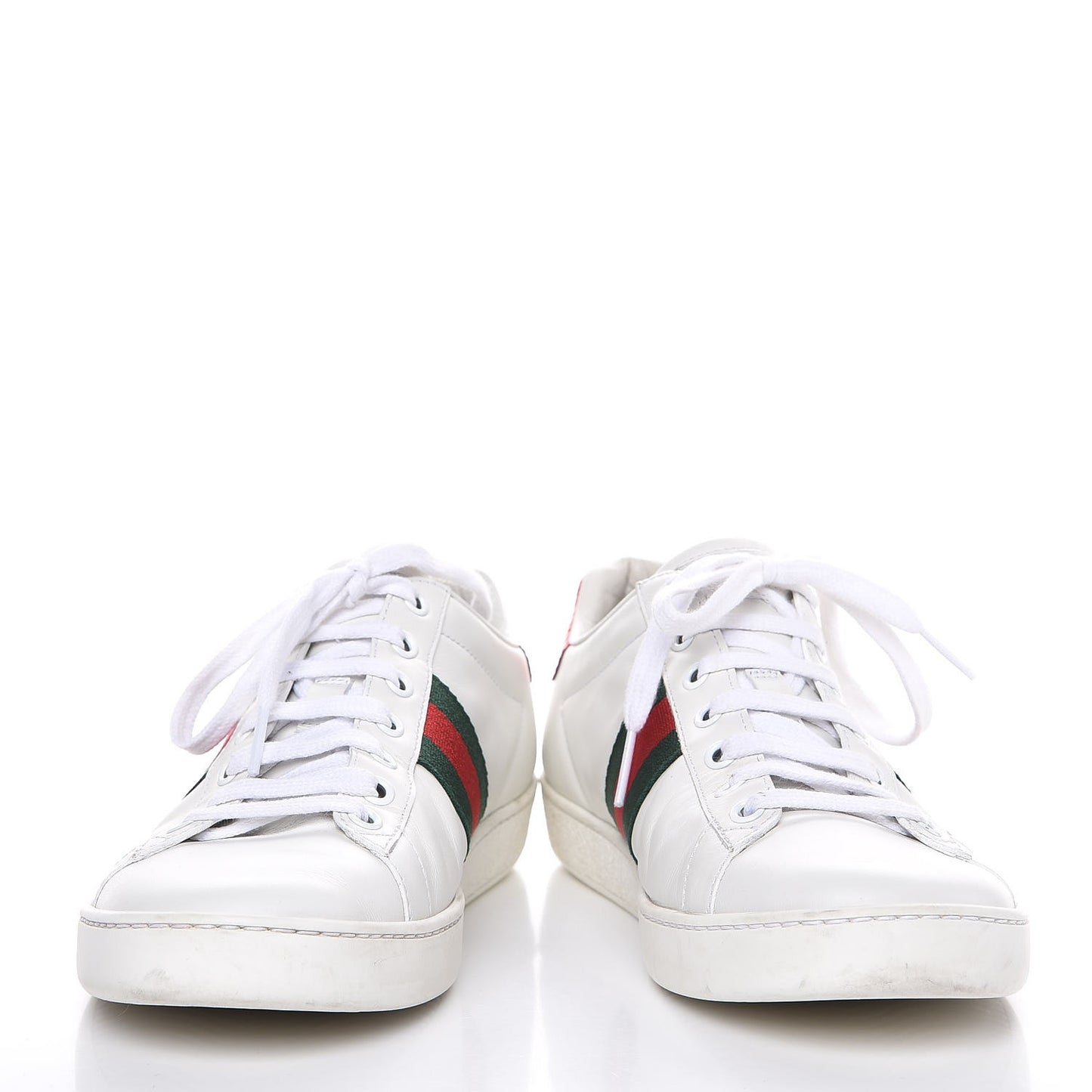 Calfskin Ayers Bee Embroidered Ace Sneakers 39 White Green