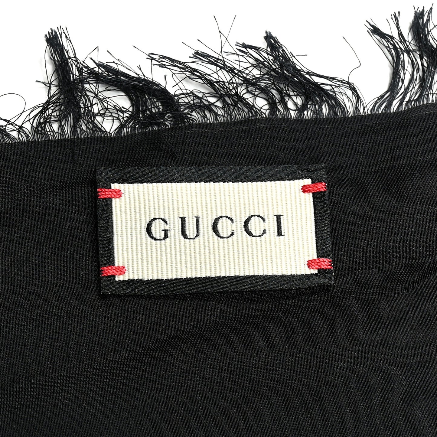 Viscose Modal GG Monogram Square Shawl Black