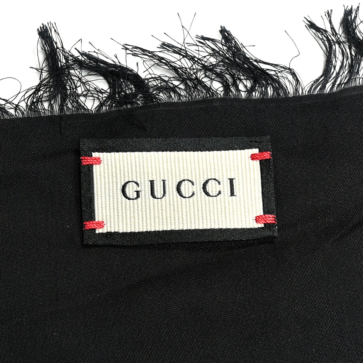 Gucci Viscose Modal GG Monogram Square Shawl Black 2 of 4