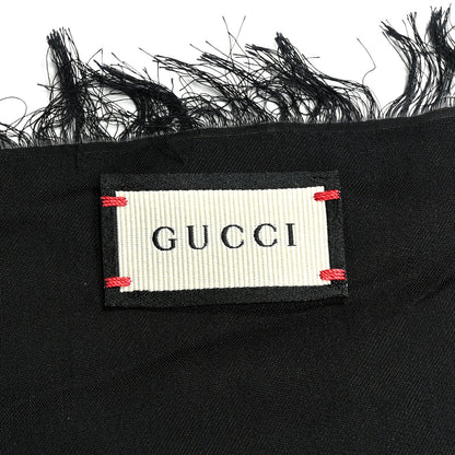 Gucci Viscose Modal GG Monogram Square Shawl Black 2 of 4