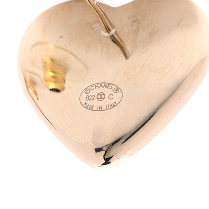 Chanel Pearl CC Heart Earrings Gold 8 of 8