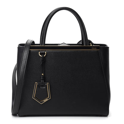 Fendi Vitello Elite Petite 2Jours Tote Black 1 of 9