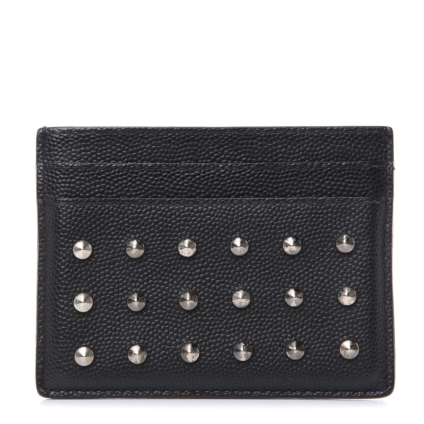 Grain De Poudre Studded Card Case Black