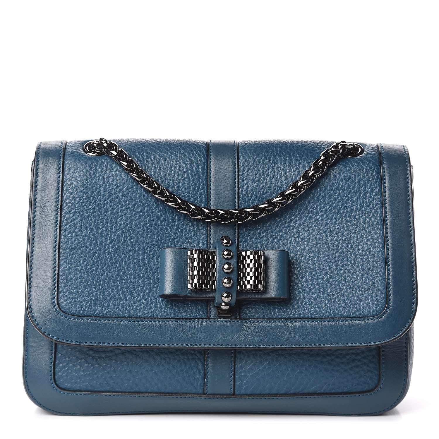 Christian Louboutin Calfskin Sweet Charity Shoulder Bag Blue 1 of 17