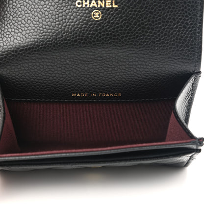 Chanel Caviar Quilted Flap Card Holder Wallet Black 5 of 9