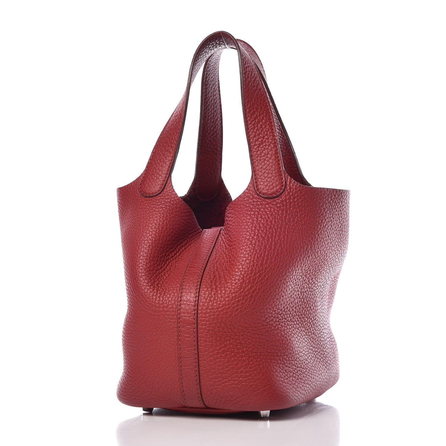 Hermes Taurillon Clemence Picotin Lock 18 PM Rubis 3 of 10