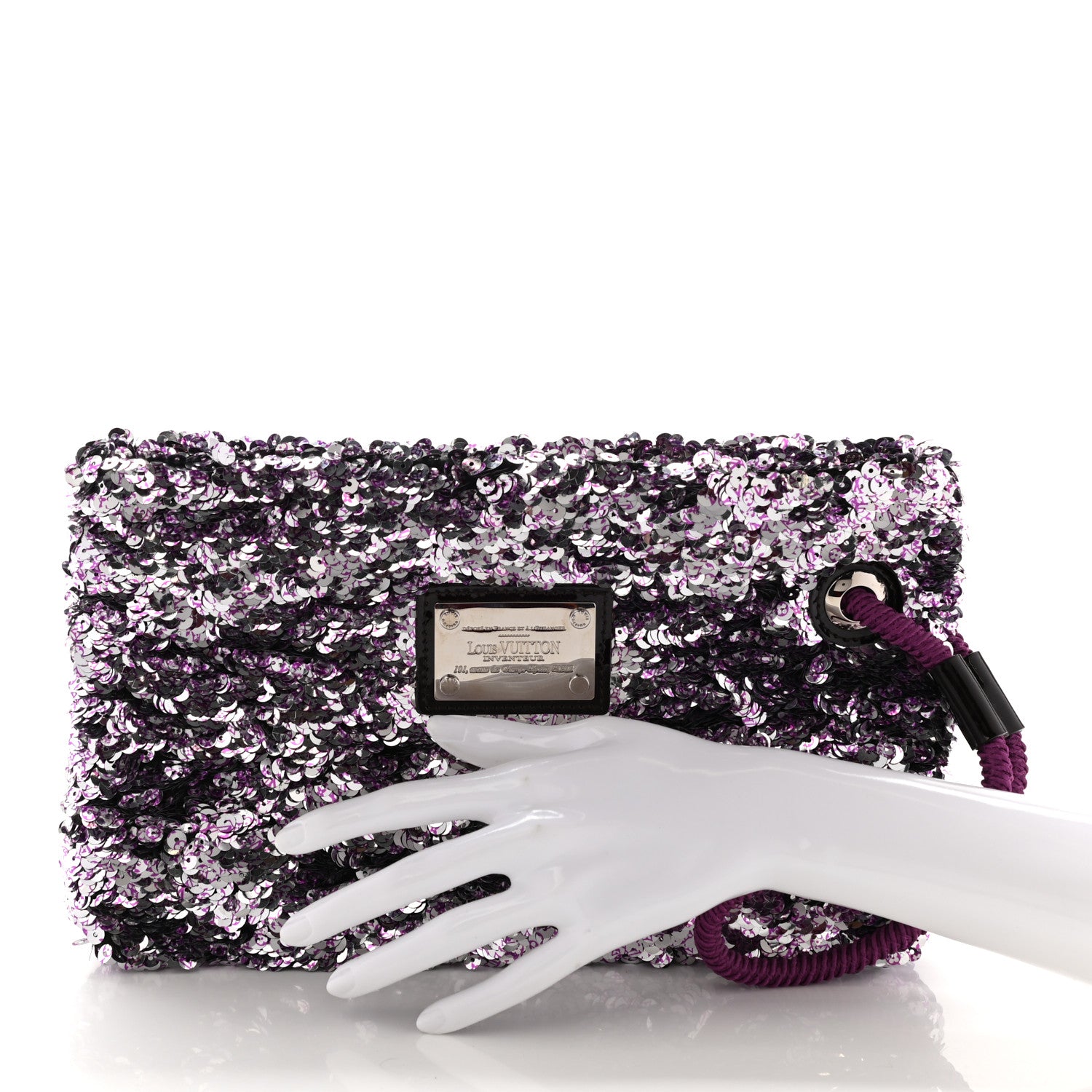 Louis Vuitton Sequin Pochette Rococo Violet 2 of 8