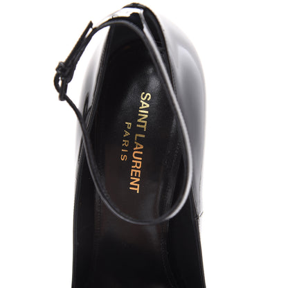 Saint Laurent Patent Opyum Appelle Moi Ankle Strap Pump 39 Black 6 of 10
