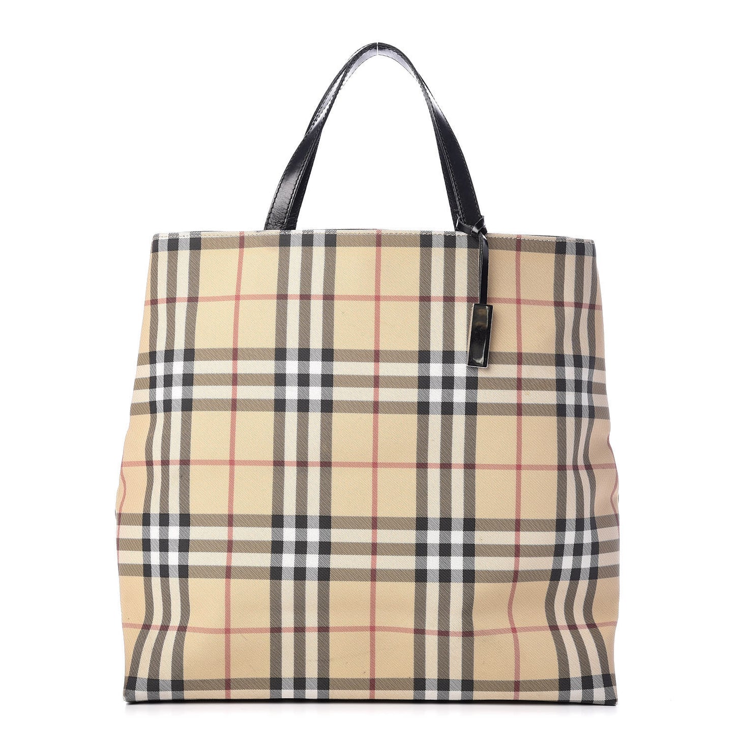 House Check Large Tote Black