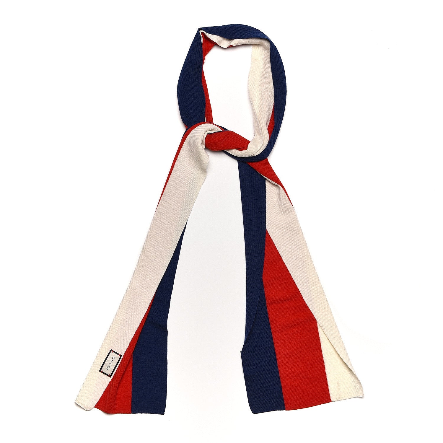 Gucci Wool Web Scarf Blue 1 of 5