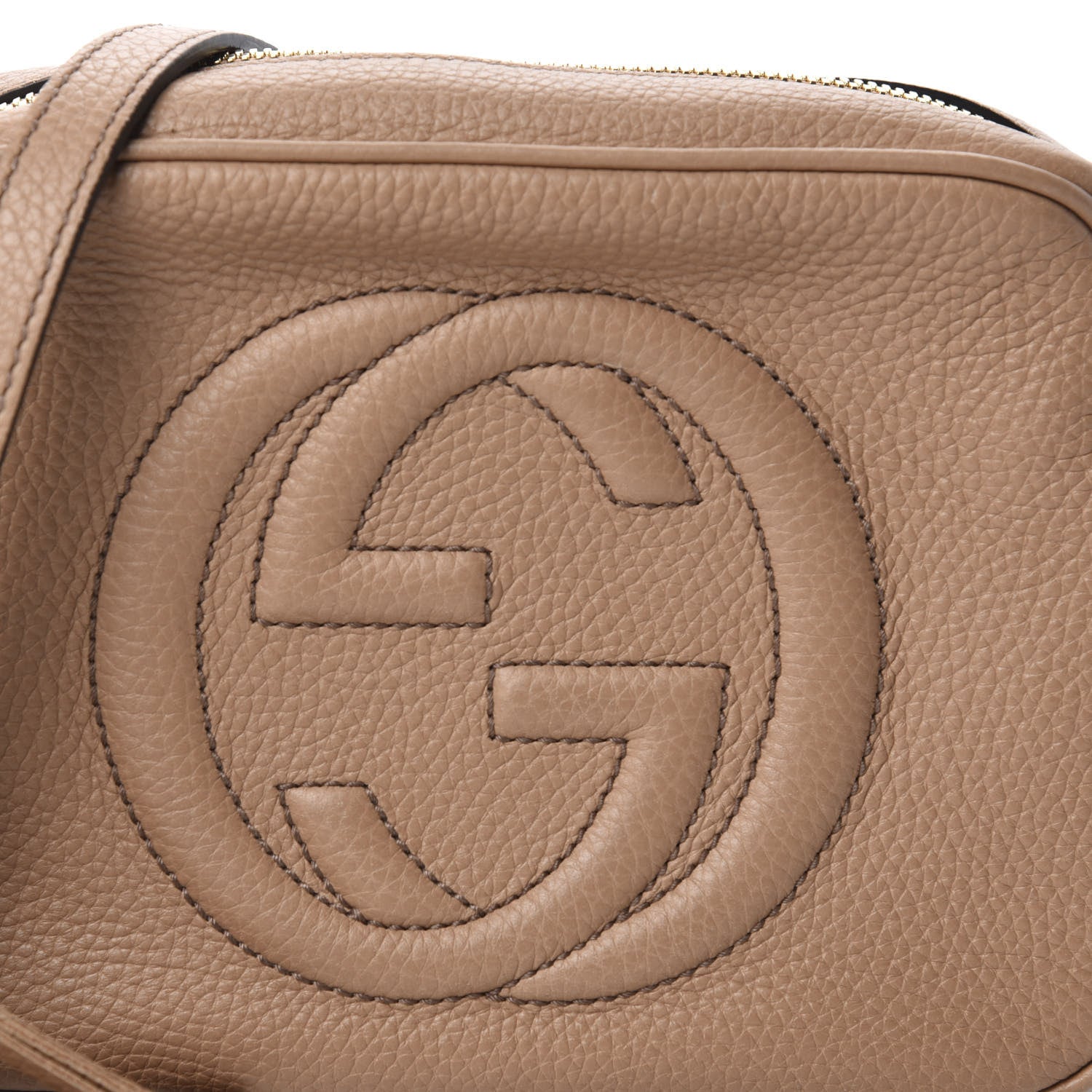 Gucci Pebbled Calfskin Small Soho Disco Bag Rose Beige 11 of 12