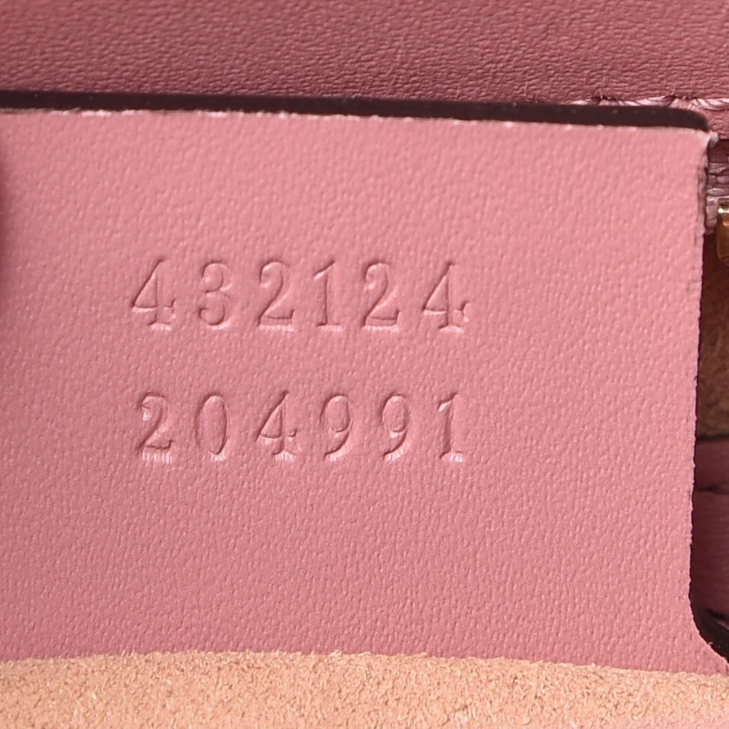 Gucci Guccissima Signature Small Zippered Bucket Tote Rose Baby Candy 7 of 8